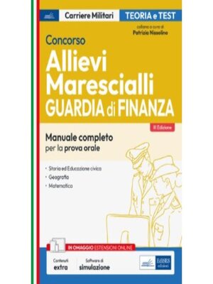 cover image of Concorso Allievi Marescialli Guardia di Finanza